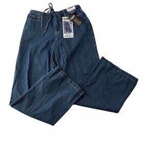 Rewash Brand Low Rise Wide Leg Relaxed Fit Women's Jeans Indigo Blue 5-Pocket